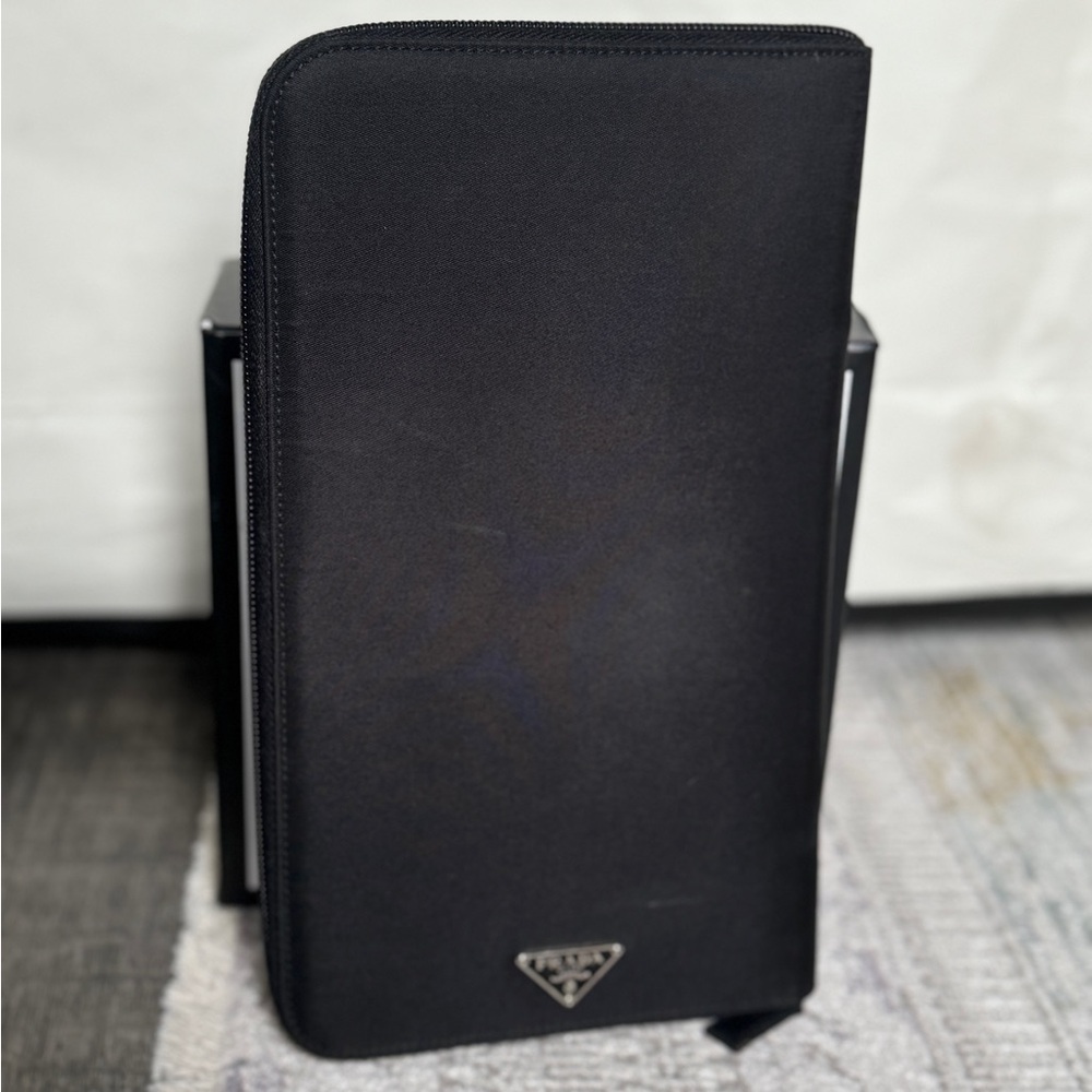 Prada Black CD Holder | Zip around case / Long Walet / Document Holder
